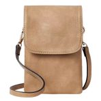 MaNMaNing Crossbody çanta kadınlar için katı Mini telefon çantası yaz yumuşak deri çok katmanlı Crossbody bayanlar büyük deri sırt çantası, haki, One Size