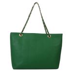 MaNMaNing Crossbody çanta kadınlar için moda katı deri elmas çanta fermuar Metal zincir omuz askısı omuzdan askili çanta bayanlar büyük seyahat Tote, yeşil, One Size