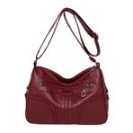 MaNMaNing Crossbody çanta kadınlar için Vintage yumuşak deri hafif Crossbody çanta su geçirmez çok cep ayarlanabilir omuz askısı tek omuz çantası bayanlar Mini seyahat sırt çantası, kırmızı, One Size