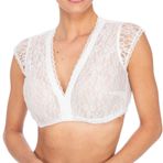 MaNMaNing Dirndl atlet kadın dantel askılı siyah iç çamaşırı sade geleneksel bluz kadın Dirndl üst giyim Oktoberfest bira festivali için, Beyaz, 6XL