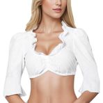 MaNMaNing Dirndl MM9399 Bej Dantel Şık Kadın Bluz