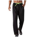 MaNMaNing Eşofman altı erkek nefes alan koşu eşofmanı, file jogging pantolonu, fermuarlı, koşu pantolonu, erkek pantolonu için cepli, koşu pantolonu, eşofman altı, antrenman pantolonu, Yeşil., L