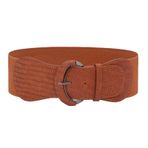 MaNMaNing Etekler kadınlar için moda bel kemeri esnek kemer deri elastik kemer elbise dekorasyon bayanlar kalem etek kalem etek seksi etek Boho etek, Kahve, One Size