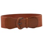 MaNMaNing Etekler kadınlar için moda bel kemeri esnek kemer deri elastik kemer elbise dekorasyon bayanlar kalem etek kalem etek seksi etek Boho etek, kahverengi, One Size