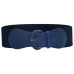 MaNMaNing Etekler kadınlar için moda bel kemeri esnek kemer deri elastik kemer elbise dekorasyon bayanlar kalem etek kalem etek seksi etek Boho etek, mavi, One Size