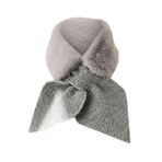 MaNMaNing Gri-B Peluş Polar Kadın Atkı