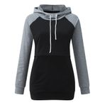 MaNMaNing Gri Hoodie Uzun Kollu İçin Kadın Hamile Bluz