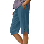 MaNMaNing Hafif kadın plaj şortu, cepli ve lastik bantlı, rahat, nefes alır, yazlık, rahat, kısa pantolon, kadın, basic rahat, Lacivert, 4XL