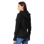 MaNMaNing Hoodie Siyah Uzun Kollu Kapşonlu Kadın Hamile Bluz