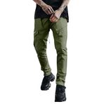 MaNMaNing Jogger Yeşil-H Çok Cepli Erkek Kargo Pantolonu