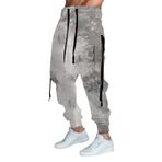 MaNMaNing Joggers Casual Slim Hip Hop B-Bej Dijital Baskılı Erkek Eşofman