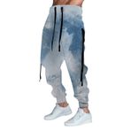 MaNMaNing Joggers Casual Slim Hip Hop B-Mavi Dijital Baskılı Erkek Eşofman