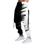 MaNMaNing Joggers Casual Slim Hip Hop C-Siyah Dijital Baskılı Erkek Eşofman