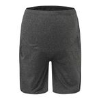MaNMaNing Kadın annelik Yoga pantolon üzerinde yumru şort esnek rahat yüksek bel rahat gebelik Slim Fit sıska kısa tayt spor salonu sıkı pantolon, gri, S