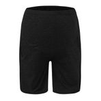 MaNMaNing Kadın annelik Yoga pantolon üzerinde yumru şort esnek rahat yüksek bel rahat gebelik Slim Fit sıska kısa tayt spor salonu sıkı pantolon, siyah, L