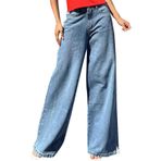 MaNMaNing Kadın Bol Bol Paça Kot Pantolon Düşük Bel Streç Düz Y2K Büyük Boy Bol Kesim Günlük Moda Uzun Kot İş Kargo Pantolon, mavi, S
