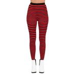 MaNMaNing Kadın çizgili külotlu çorap, parti, gece modası, modaya uygun, hosiery opak doku, yazlık ince külotlu çorap, Kırmızı, Tek Beden