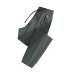 MaNMaNing Kadın Erkek Eşofman Altı Yazlık Tek Renkli Geniş Manşetli Soğuk Spor Pantolonu Günlük Kullanım ve Antrenman için Hafif Pantolon, asker yeşili, L