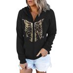 MaNMaNing Kadın Fermuarlı Kapüşonlu Ceketler İpli Dar Kesim Komik İskelet Grafik Uzun Kapüşonlu Sweatshirt Ceket Yan Cepli Bayanlar Cadılar Bayramı Tatil Üstleri, 2-siyah, XXL