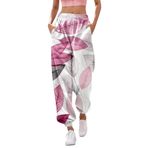 MaNMaNing Kadın Günlük Spor Salonu Spor Jogger Eşofman Altı ve Kışlık Eşofman Altı Cepli Pantolon Baskılı Bol Elastik Bel Pantolonu, Günlük Hip Hop, Spor Salonu, Koşu için, Pembe-b, XL