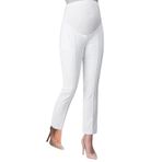 MaNMaNing Kadın hamile tozluk rahat yumru gebelik rahat kapriler iş spor pijama, beyaz, XXL