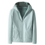 MaNMaNing Kadın Kapüşonlu Günlük Kabanlar Düz Kapüşonlu Fermuarlı Sıcak Dış Giyim Kaban Polar Mercan Kadife Her İki Tarafta Giyim Cep Kaban Kapüşonlu Sweatshirt Üst Bayan Gri Kapüşonlu Siyah Kapüşonlu, yeşil, XXL