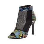 MaNMaNing Kadın Stiletto Yüksek Topuk Sandalet Moda Deri Örgü Açık Burun Yüksek Üst Platform Çizmeler Sandalet Rahat Bayanlar Nefes Rahat Düğün Balo Sandalet, yeşil, 5.5 UK 3X-Narrow