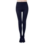 MaNMaNing Kadın Tayt Karın Contorl Günlük Sıcak Katı Artı İnce Kadife Eklemeli Yoga Pantolonu Termal Tayt, mavi, 3XL