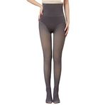 MaNMaNing Kadın Tayt Karın Contorl Moda Sıcak Kış Termal Polar Peluş Çorap Zayıflama Bacaklar Yarı Saydam Yoga Pantolonu Tayt, c, One Size