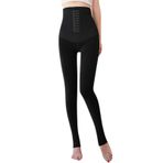 MaNMaNing Kadın Tayt Karın Contorl Sıcak Kış Termal Peluş Çorap İnce Bacak Sahte Yarı Saydam Yoga Pantolonu Polar Astarlı Tayt, siyah, One Size