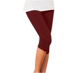 MaNMaNing Kadın Taytları Günlük Moda Elastik Pileli Kırpılmış Tayt Asılı Tendon Kalem Şort Tayt Büyük Beden, Kloş Tayt, Kırpılmış Tayt, windsor mavi, L