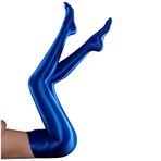 MaNMaNing Kadın Yüksek Bel Yoga Pantolonu Tayt Fitness Seksi Opak Spor Taytı Yoga Taytı Parlak Egzersiz Taytı Sıkıştırma Kaldırma Taytı, mavi, One Size