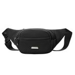 MaNMaNing Kadınlar için çanta Crossbody bel çantaları göğüs çantaları bez bir omuz askılı çanta iş cep telefonu çantası Unisex bayanlar küçük deri Hobos, siyah, One Size