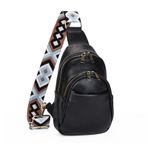 MaNMaNing Kadınlar için çanta Crossbody çanta moda omuz küçük göğüs çantası yumuşak deri Retro küçük sırt çantası bayanlar küçük seyahat telefon çantası, siyah, One Size