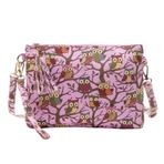 MaNMaNing Kadınlar için çanta Crossbody moda baykuş baskılı tuval püskül fermuar zarf çanta ayrılabilir omuz askısı askılı çanta bayanlar küçük seyahat çantası, pinguin gri, One Size