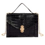MaNMaNing Kadınlar için çanta Crossbody moda zincir küçük kare çanta omuzdan askili çanta askılı çanta el çantası bayanlar küçük Anti hırsızlık telefon çantası, siyah, One Size