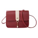 MaNMaNing Kadınlar için çanta Crossbody omuzdan askili çanta moda inci kolye yumuşak deri toka hafif askılı çanta bayanlar büyük Anti hırsızlık sırt çantası, Rd2, One Size