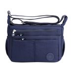 MaNMaNing Kadınlar için Crossbody Çantalar Bez Çanta Bir Omuz Çantası Hafif Tote Çanta Büyük Kapasiteli Çanta Çok Cepli Büyük Kapasiteli Günlük Postacı Çantası Bayanlar Küçük Deri Hobos, mavi, One Size
