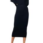 MaNMaNing Kadınlar için etekler düz etek uzun kalça ince etek yüksek bel seksi Bodycon etek bayanlar saten etek yün etek Tutu etek örgü etek ipek etek, siyah, S