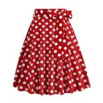 MaNMaNing Kadınlar için etekler fransız Retro rahat moda Polka Dot kemer bandaj etek bayanlar kış etek pullu etek deri etek kalem etek plaj eteği, kırmızı, S
