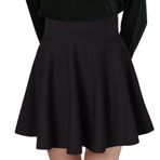 MaNMaNing Kadınlar için etekler moda rahat kısa yarım etek parlama önleyici güneş etek pilili cep etek bayanlar plaj etek deri etek kalem etek dantel etek, siyah, XXL