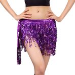 MaNMaNing Kadınlar için etekler pullu saçak gece kulübü etek etek sahne ışıltılı ışıltılı moda etek bayanlar tül etek mikro etek Tutu etek plaj eteği, mor, One Size