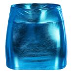 MaNMaNing Kadınlar için etekler seksi moda çok yönlü performans elbise Pu kalça etek kısa etek bayanlar artı boyutu etek kot etek saten etek kış etek, mavi (Light Blue), M