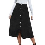 MaNMaNing Kadınlar için etekler uzun etek yüksek bel etek kadife kalça şal tek göğüslü Slim Fit etek sonbahar kış bayanlar dantel etek örgü etek dans etek, siyah, XL