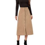 MaNMaNing Kadınlar için Etekler Uzun Etek Yüksek Bel Etek Kadife Kalça Sarma Tek Göğüslü Slim Fit Etek Sonbahar Kış Bayanlar Yün Etek Tenis Etek Kalem Etek, bej, XL