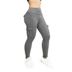 MaNMaNing Kadınlar için Spor Salonu Taytları Yoga Temel Geniş Kemer Katı Tulum Pantolon Aktif Alt Spor Çoklu Cepler Pantolon Büyük Beden Tayt, Binicilik Taytları, gri, M