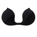 MaNMaNing Kadınlar için Sütyen Kaldırma Yapışkan Sütyen Nefes Straplez Ön Düğme Sütyen Yapışkan Push Up Silikon Sütyen Düğün Backless Elbise Backless Sütyen, Balensiz Sütyen, siyah bir, One Size