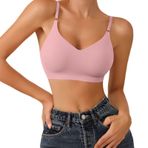MaNMaNing Kadınlar için Sütyen Rahat Hafif Astarlı Dikişsiz Kablosuz Üçgen Bralet Sütyen Dikişsiz Sütyen, Spor Sütyen, Kablosuz Sütyen, Günlük Sütyen, Spor Sütyeni, Uyku Sütyeni, sıcak pembe, XL