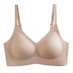 MaNMaNing Kadınlar için Sütyenler Dikişsiz Emzirme Annelik Sütyeni Ultra Konfor Pürüzsüz Kablosuz Gebelik Uyku Bralette Spor Sütyenleri, Spor Sütyenleri, Spor Sütyenleri, Ön Sabitleme Sütyenleri, bej,