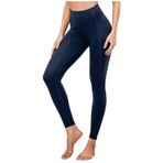 MaNMaNing Kadınlar için Yoga Pantolonları Karın Kontorl Moda Sıcak Ekleme Artı Katı İnce Ter Kadife Egzersiz Taytı Polar Astarlı Tayt, lacivert, XL